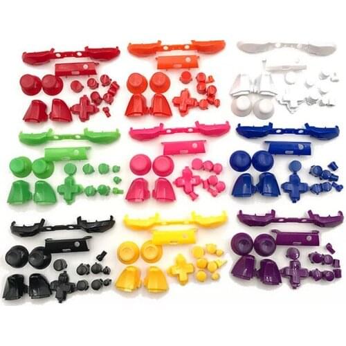 10 sets /lot Plastic RB LB Bumper RT LT Trigger Buttons Mod Kit For Microsoft Xbox One S Slim Controller Analog Stick Dpad