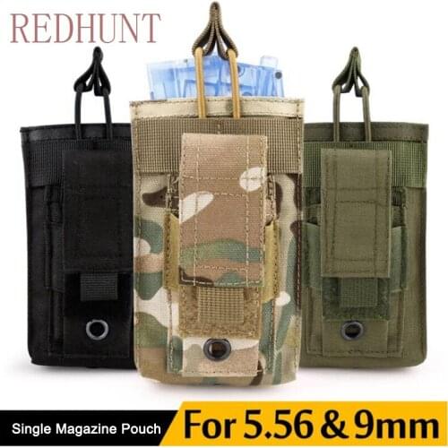 1000D Nylon Single Magazine Pouch Tactical Airsoft Molle Magazine Pack Multifunction Equipment Rifle EDC Flashlight Bag