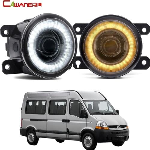2 Pieces Car LED Fog Light Assembly Angel Eye DRL Daytime Running Light 30W 8000LM 12V For Renault Master 2/II 1998-2010
