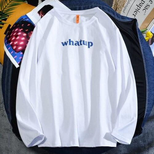 2021 Autumn Spring Fashion Oversize Classic White Black Tshirt Mens Long Sleeve Casual O Neck T-Shirt For Man TOP TEES