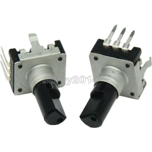 5 Pcs Rotary encoder EC12 Audio digital potentiometer 15mm handle