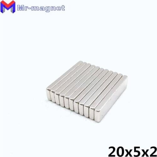 500Pcs 20x5x2mm Super Powerful Small Neodymium Magnet Block Permanent N35 NdFeB Strong Cuboid Magnetic Magnets 20mm*5mm*2mm