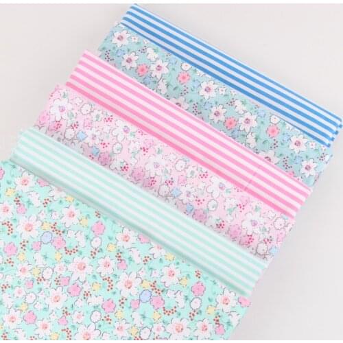 6pcs 50*40cm 25*20cm Handmade DIY fabric baby cotton fabric twill print cloth Sewing Quilting patchwork Needlework doll Material