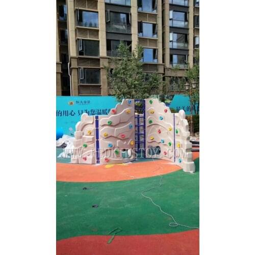 Exported to Poland Rock Climbing 6 in One High Quality Kids Plastic Climbing Facility HZ-70214j