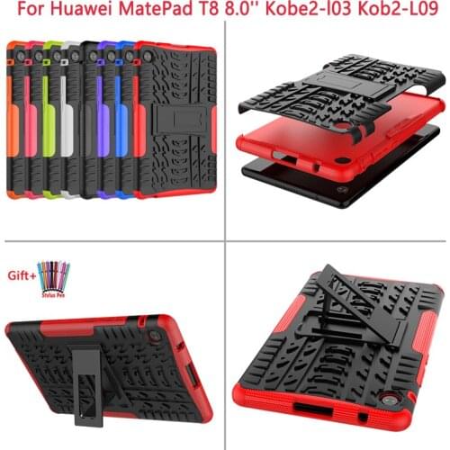 Armour Hybrid Tablet PC Case For Huawei MatePad T8 8.0'' Case Kobe2-l03 Kob2-L09 Stand Holder Cover for Matepad T8 C3-8 8.0 Inch
