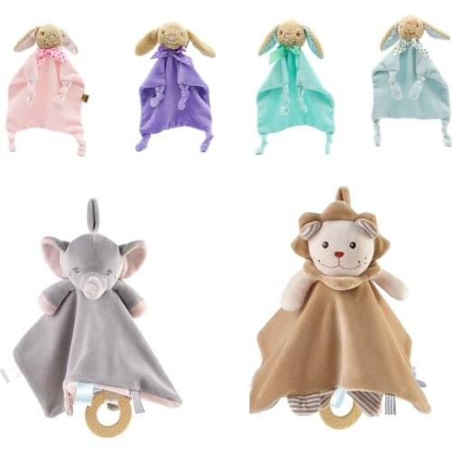 Baby Plush Stuffed Toys Cartoon Bear Bunny Soothe Appease Towel Appease Doll For Newborn Soft Comforting Towel Sleeping Toy Gift