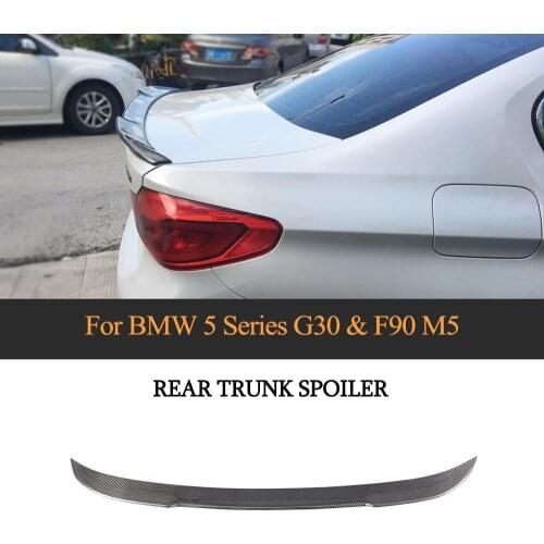For G30 G38 F90 Car Rear Spoiler for BMW 5 Series G30 G38 F90 Base Sedan M Sport M5 2017-2019 Carbon Fiber Trunk Wing