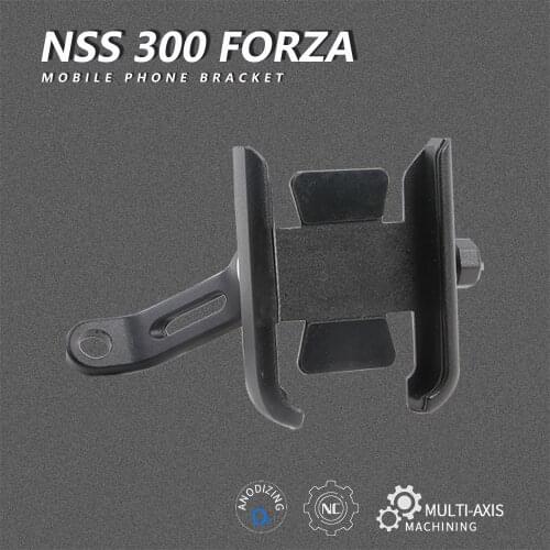 For Honda Forza 125/300/350/750 2015-2021 2020 2019 Motorcycle CNC Handle Bar Rear Mirror Mobile Phone Bracket GPS Stand Holder