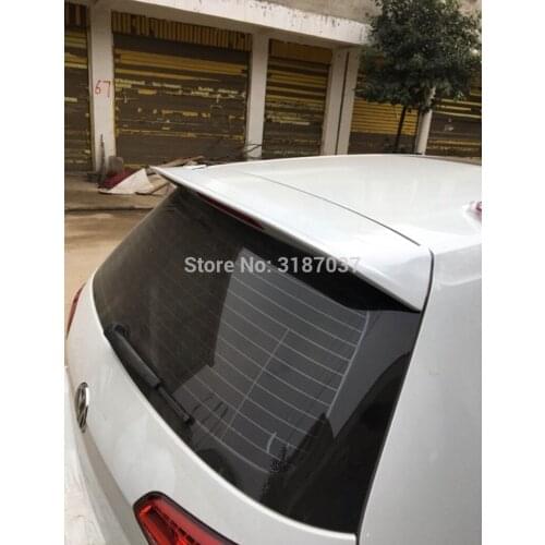 For Volkswagen new Golf Spoiler 2014-2015 ABS Plastic Unpainted Color Rear Roof Spoiler Wing Trunk Lip Boot Cover Car Styling