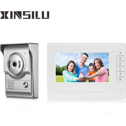 Video door phone doorbell wires video intercom 4-color lcd video intercom system for home