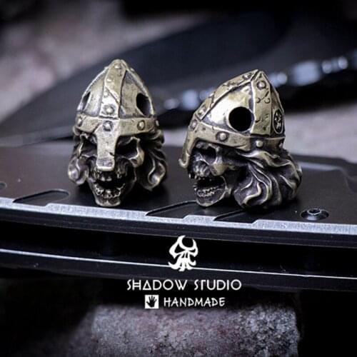 EDC Tibetan Silver Brass Knife Beads A Pendant Paracord Outdoor DIY Decorations Tibetan Silver Brass Camping Gear EDC Tools