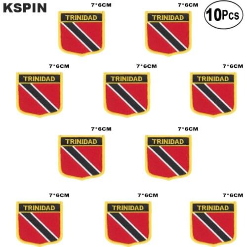 Trinidad-Tobago Flag Embroidery Patches Iron on Saw on Transfer patches Sewing Applications for Clothes in Home&Garden