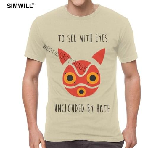 Classic New T Shirt Mens Cotton Princess Mononoke Tee Short Sleeve Crew Neck Japan Anime Print T-Shirt Dropshipping Clothes
