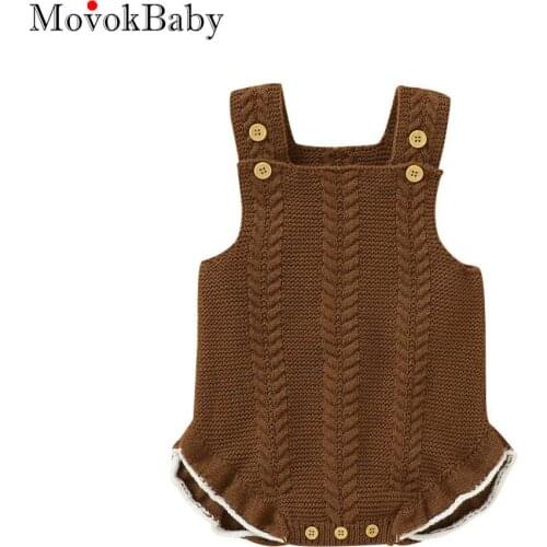Newborn Baby Bodysuits for Infant Bebes Girl Onesie Tops Fall Winter Sleeveless Toddler Kids Sweaters Jumpsuits Children Clothes