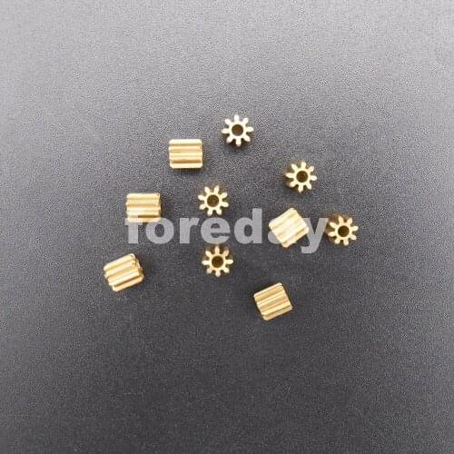 10PCS X 82A Brass Gear 0.5 Modulus T=8 Aperture 1.95mm 8 Teeth Model Accessories 8T Metal 2MM 0.5M ONE LOT=10PCS * FD202 X10