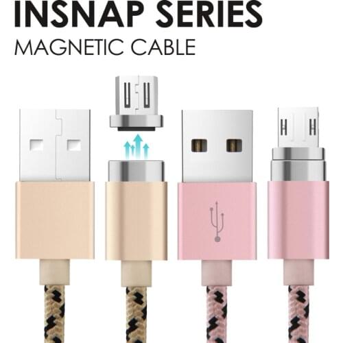 Magnetic micro usb charger cable for Samsung s6 s7 huawei sony xiaomi redmi note 4x 5 6 pro usb cable fast charging Android 2.4A