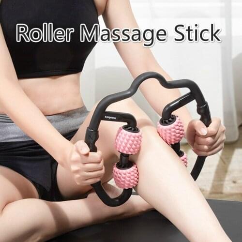 Foam Shaft Muscle Relaxer Massage Roller Thin Leg Ring Clamp Roller Massage Stick Yoga Fitness Equipment