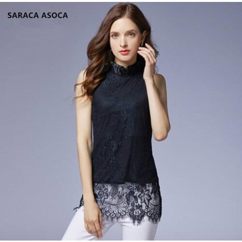 Fashion Autumn Winter Lace Long Sweater Fake Collar Women All Match White Black Stand Detachable Collars Girls A445