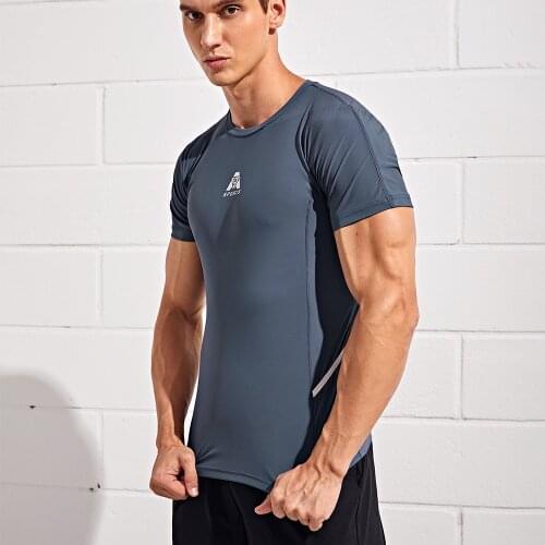 Men Running Jogging T Shirt, Quick Dry Compression Skinny Sport Fitness Gym Soccer Male Jersey Sportswear Tshirts