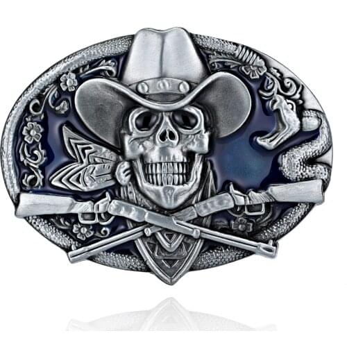 Punk Western Skull Pirate Belt Buckle Western Cowboy Retro Style Buckle Mens Belt Accessories
