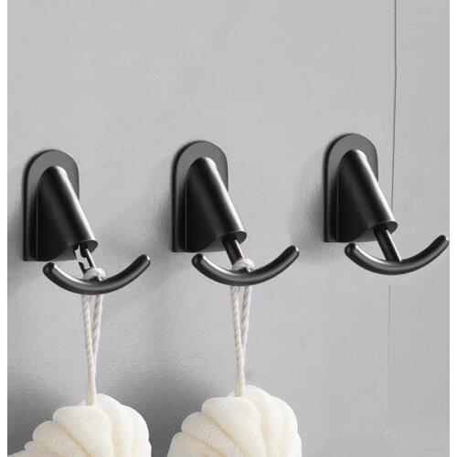 Stainless Steel Bathroom Towel Hook Wall Mounted Clothes Hangers Door Rear Coat Hook Bathroom Accessorie