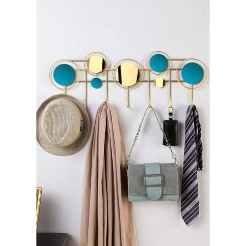 Zq Punch-Free Clothes Hook Wall Hanging Creative Wall Hanging Hallway Entrance Cap Clothes Rack Clothes Hook