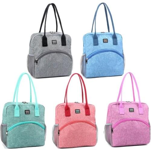 Portable Lunch Bags New Thermal Insulated Lunch Box Tote Cooler Handbag Bento Pouch Dinner Container School Foods Storage Bags