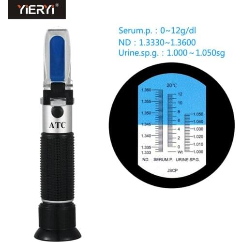 Yieryi New Medical Refractometer Hemoglobin Tester Clinical Refractometer Urine Specific Gravity Test With Paper Box