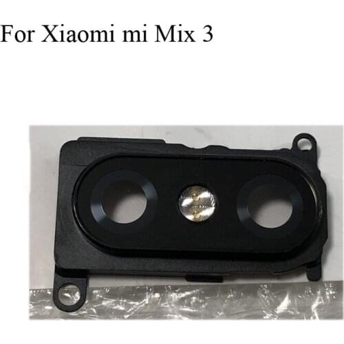 Original New For Xiaomi mi mix 3 mix3 Rear Back Camera Glass Lens +Camera Cover Circle Housing Flashlight lamp glass lens