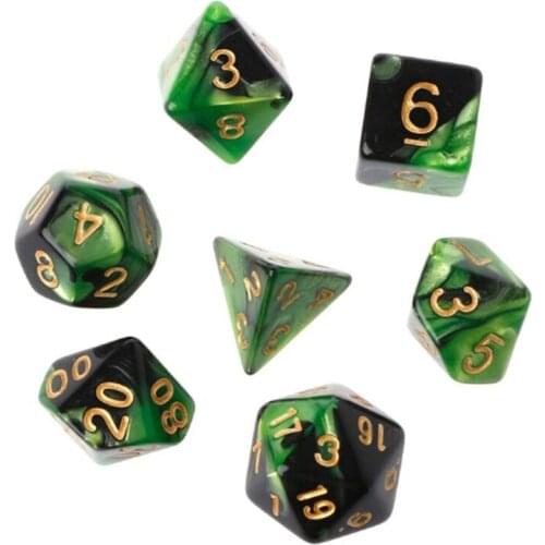 49 Pcs Resin Assorted Polyhedral Dices with Pouch for DND RPG MTG Game D4 D6 D8 Dropship