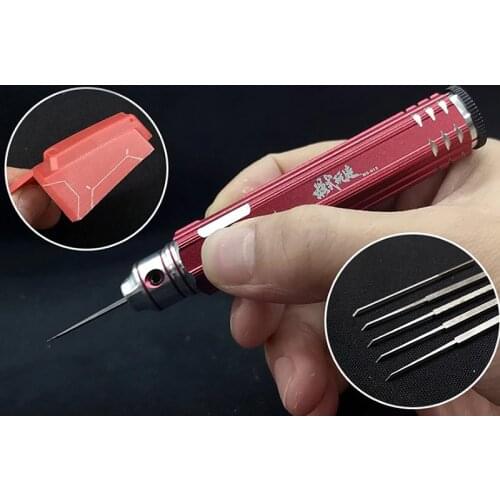 Red Gundam Resin Carved Scribe Line Hobby Cutting Tool Chisel + 5 Blade Replace