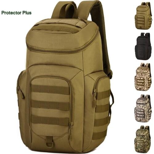 40L Military Tactical Backpack Outdoor Camping Hiking Trekking Camo Bags MOLLE Army Patrol Rucksack With Shoes Pockets