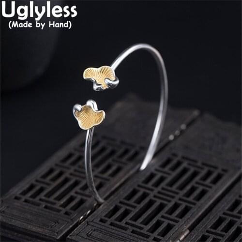 Uglyless Irregular 3D Triangle Jewelry Sets for Women Real 925 Silver Studs Earrings Rings Bangles Natural Pearls Exotic Bijoux