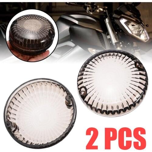 Mayitr 2Pcs Motorcycle Smoke Turn Signal Light Indicator Lens Cover For Yamaha V-Star 1100 Silverado 650 Road Star V-Max