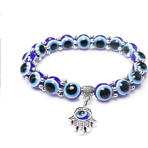 Unique BLUE Bead Protection Good Luck Bracelet Jewellery