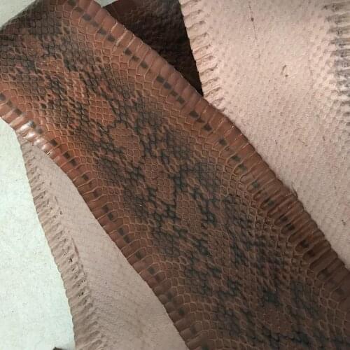 WS009 Brown Color Snake Skin for Belt Purse DIY
