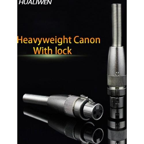 Cannon head with lock XLR balanced plug Cannon male and female head microphone amplifier mixer head