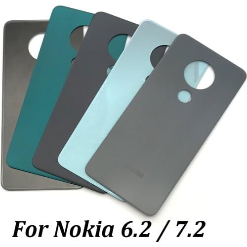 Back Rear Cover For Nokia 6.2 / For Nokia 7.2 Battery Door Housing Battery Glass Back Cover With Adhesive