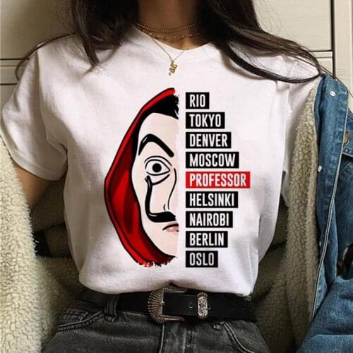 Womens T-shirt paper house money robbery women La Casa De Papel T-shirt fun top T-shirt casual clothes T-shirt female summer