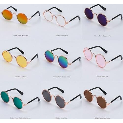 1PC Lovely Pet Cat Glasses Dog Glasses Pet Products Kitty Toy Dog Sunglasses Photos 3 cm Pet Accessoires Round Colorful