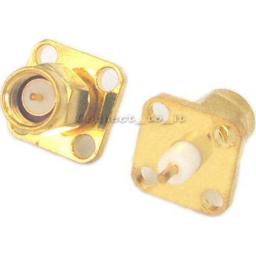 2 Pieces SMA Male connector 4 hole Panel Mount Wire Connector Jack Solder Post Terminal Connector