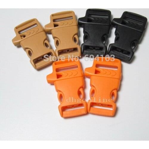 25 PCS Emergency Whistle Buckles 3/4" 19mm side release For Paracord BRACELETS