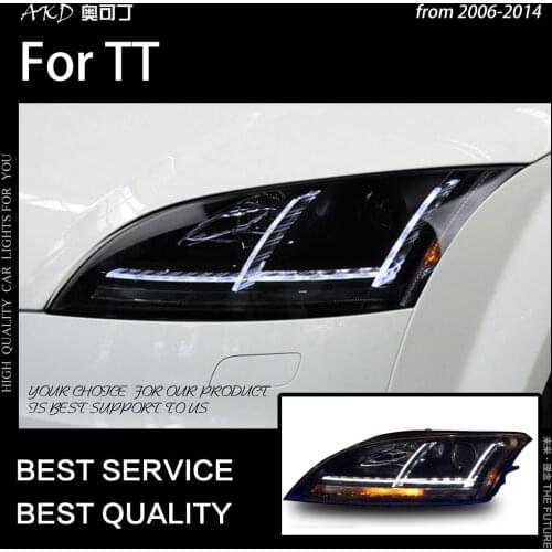 AKD Car Styling Head Lamp for Audi TT Headlights 2006-2012 TT Headlight LED DRL Signal Lamp Hid Bi Xenon Auto Accessories