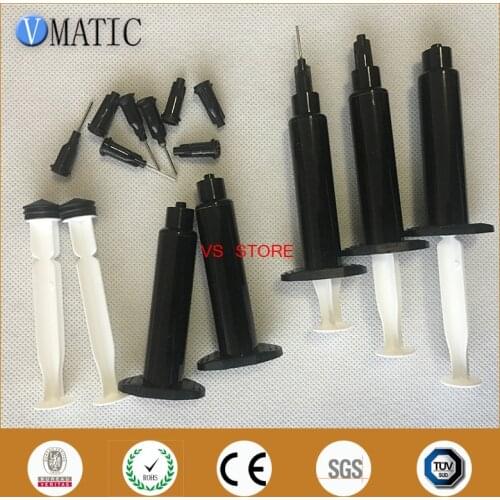 Free Shipping 10 Pcs 3cc/ml Black UV Syringe With Plunger / Stopper And Needles