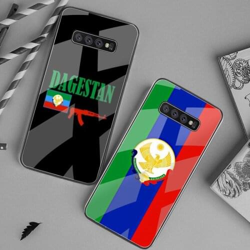 Dagestan National Flag Phone Case Tempered Glass For Samsung S20 Plus S7 S8 S9 S10 Plus Note 8 9 10 Plus