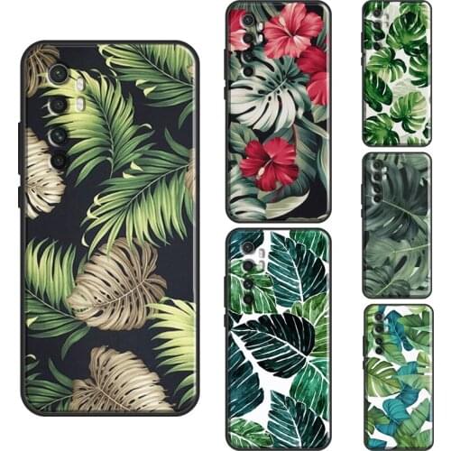 Monstera Flower Tropical Green Leaves For Xiaomi Mi 11 Lite Note 10 Mi 10T Pro 11 Ultra Phone Case For POCO F3 F2 F1 M3 X3 Pro