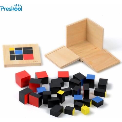 Baby Toy Montessori Trinomial Cube Math for Early Childhood Education Preschool Training Learning Toys Great Gift