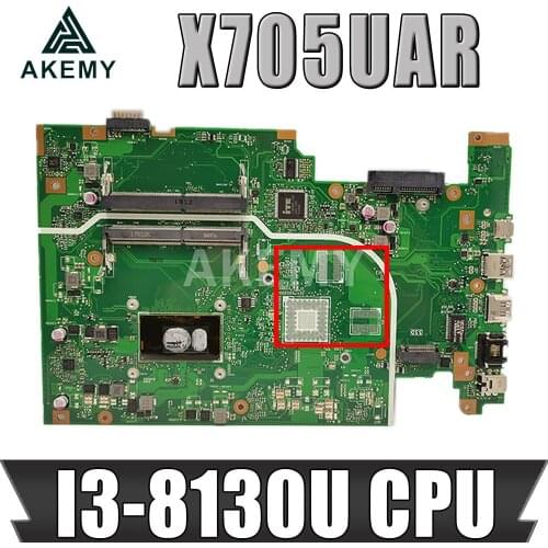 For ASUS Vivobook 17 X705UQ X705UAP X705UAR X705UA X705U X705NA Laptop motherboard Mainboard I3-8130U CPU