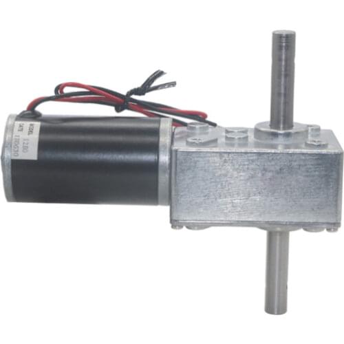 Dc 12V 24V 470Rpm High Torque Turbo Geared Motor Mini Metal Electric Gearbox Reducer Double Shaft High Torque Worm Geared Motor