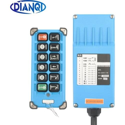 F21-E2B-8 1 transmitter + 1 receiver industrial remote controller switches keys Direction button Control System